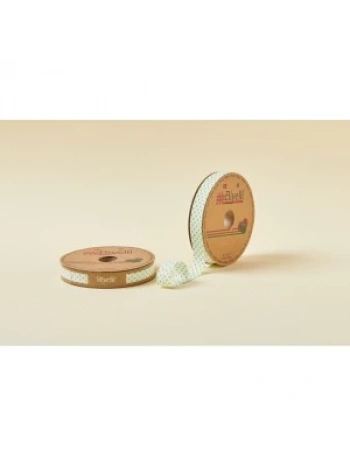 Biye Puanlı Katlı B05 Yeşil 2 Cm 25 Metre %65 Koton %35 Polyester