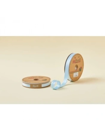 Biye Saten Katlı 004 Mavi 2 Cm 25 Metre %100 Polyester