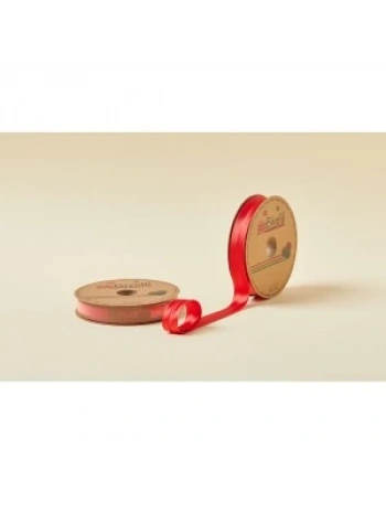 Biye Saten Katlı 012 Kırmızı 2 Cm 25 Metre %100 Polyester