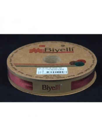 Biye Saten Katlı 059 Koyu Kiremit 2 Cm 25 Metre %100 Polyester