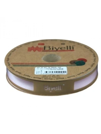 Biye Saten Katlı 095 Açık Pembe 2 Cm 25 Metre %100 Polyester