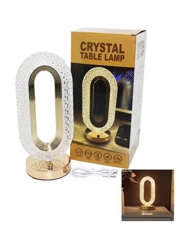 BÜYÜK OVAL 3 RENK LED DOKUNMATİK USB ŞARJLI MASA LAMBASI (5047)