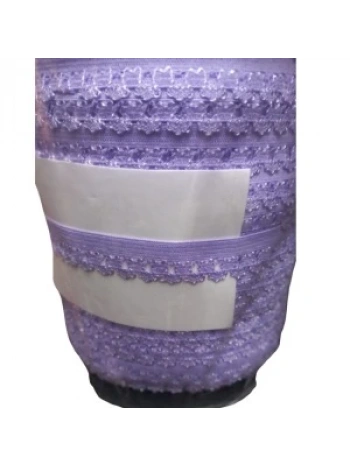 Çamaşır Lastiği Dantelli 1 Cm 1 Metre Açık Mor
