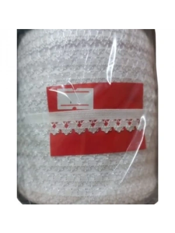 Çamaşır Lastiği Dantelli 1 Cm 1 Metre Beyaz 1. Model