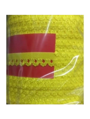 Çamaşır Lastiği Dantelli 1 Cm 1 Metre Sarı