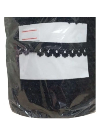 Çamaşır Lastiği Dantelli 1 Cm 1 Metre Siyah