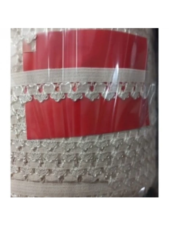 Çamaşır Lastiği Dantelli 1 Cm 75 Metre 1 Top Krem