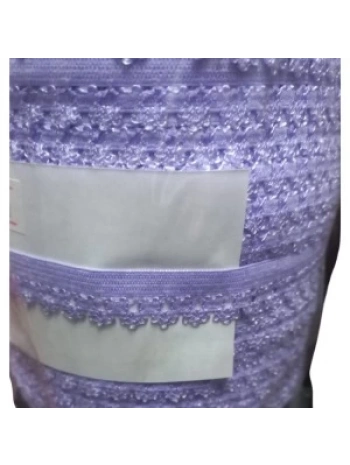 Çamaşır Lastiği Dantelli 1 Cm 75 Metre 1 Top Lila