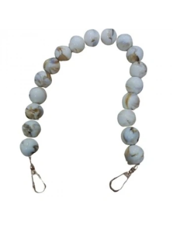 Çanta Askısı 40 Cm Akrilik Yuvarlak Krem