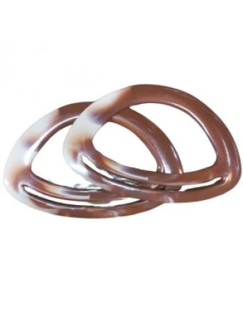 Çanta Sapı Oval Kahverengi-beyaz 18 Cm