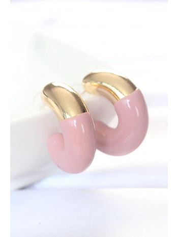 CCB Gül Kurusu Gold Çift Renk Küpe