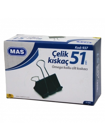 ÇELİK KISKAÇ 51MM 12 PARÇA  OMEGA KOLLU CİLT KISKAÇI (5047)