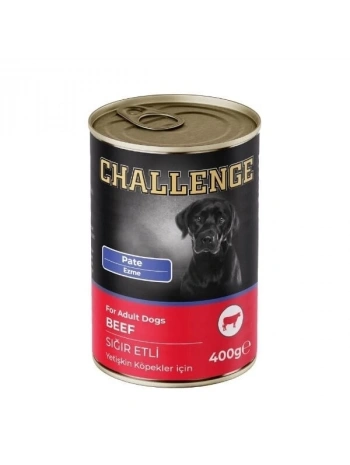Challenge Pate Sığır Etli Yetişkin Konserve Köpek Maması 400 Gr