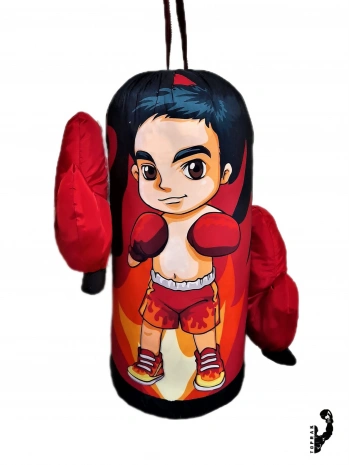 Çocuk Boks Kum Torbası Eldiven Dahil 2-6 Yaş Boksör Kırmızı