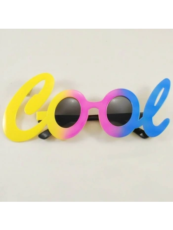 Cool Yazılı Rengarenk Parti Gözlüğü 21x8 cm (5047)