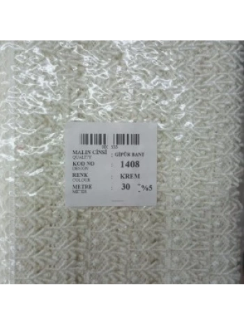Dantel Polyester Güpür Bant Krem 30 Metre En 3 Cm On-1408-kr