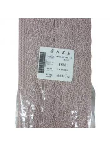 Dantel Polyester Sanal Tül Bant Y.pudra 14,30 Metre En 3 Cm On-1538-pu