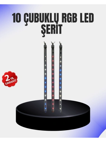 Dekoratif LED Meteor Işık 10’lu Çubuk Seti