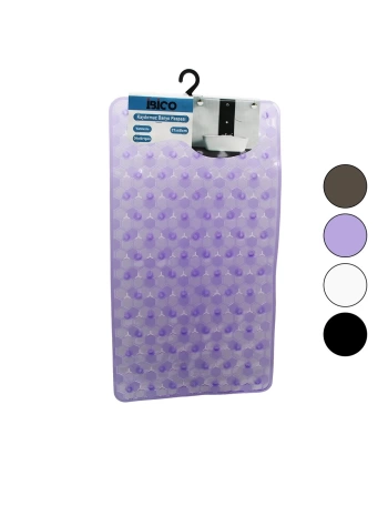 DİKDÖRTGEN - LÜX PVC PETEK DESEN - ŞEFFAF-BUZLU 98PCS VANTUZ KAYDIRMAZ BANYO - KÜVET PASPAS 37X68CM (5047)