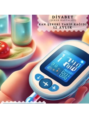 Diyabet Kan Şekeri Takip Çizelgesi Defteri A Kalite Özel Tasarım 12 Aylık 2025