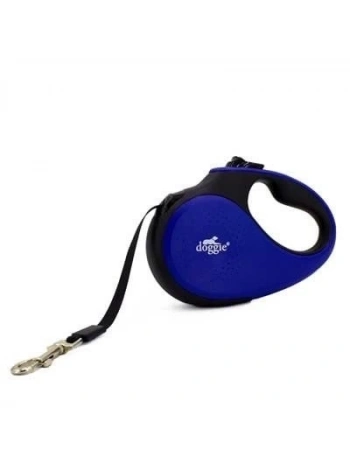 Doggie Soft Otomatik Köpek Uzatma Tasması Small Royal Mavi 15 Kg 5 Mt