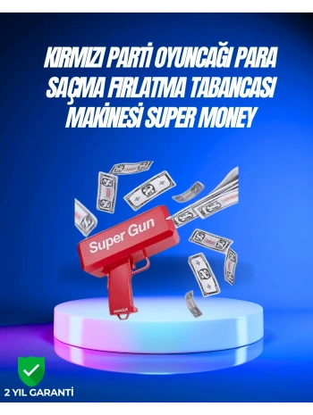 Dolar Boyutunda Kâğıt Atışı Yapan Pil ile Çalışan Oyuncak Tabanca