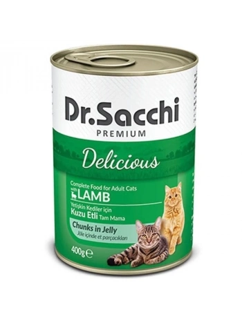 Dr.Sacchi Kuzu Etli Yetişkin Konserve Kedi Maması 400 Gr