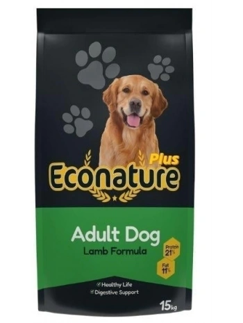 Econature Plus Kuzu Etli Yetişkin Köpek Maması 15 Kg