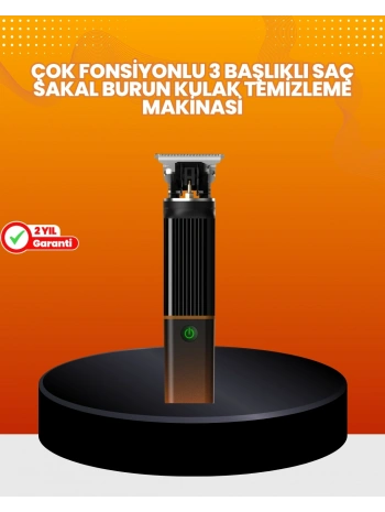 Erkekler İçin 3 in 1 Şarjlı Bakım Seti – 7300 RPM Güçlü Motor ve Sessiz Çalışma
