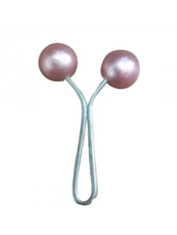 Eşarp Klipsi Top Model Düz Pudra 1 Adet