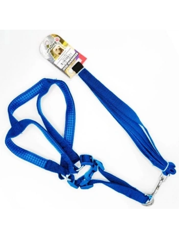 Euro Dog Köpek Uzatma Tasması ve Göğüs Tasması Takımı Mavi 20 Mm 120 Cm