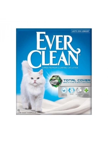 Ever Clean Total Cover Kokusuz Topaklanan Kedi Kumu 6 Lt