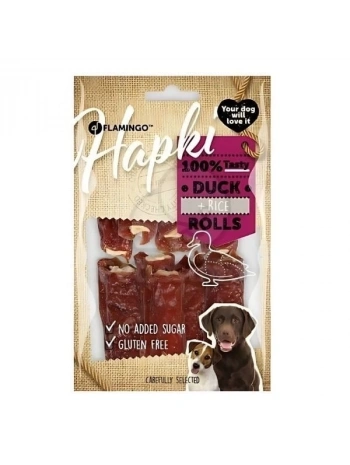 Flamingo Hapki Rolls Ördekli ve Pirinçli Köpek Ödül Maması 85 Gr