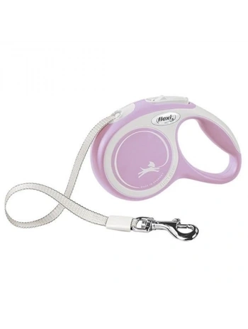 Flexi New Comfort Şerit Otomatik Köpek Gezdirme Tasması Small Rose 5 Mt