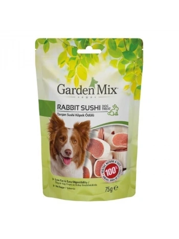Garden Mix Tavşan Sushi Düşük Yağlı Şekersiz Köpek Ödül Maması 75 Gr