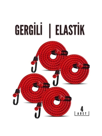 Gergili Bagaj Lastiği 2 Kancalı 4 lü PAKET