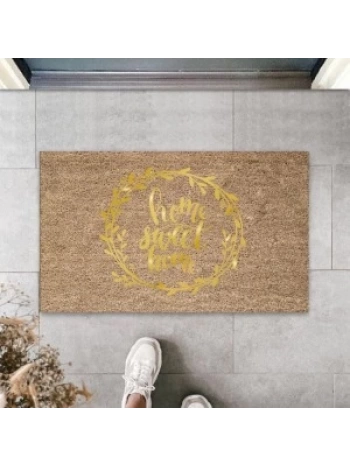 Gold Kapı Önü Paspası Home Sweet Home Desen  K-3301