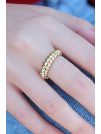 Gold Renk Sarmal Model Kadın Yüzük