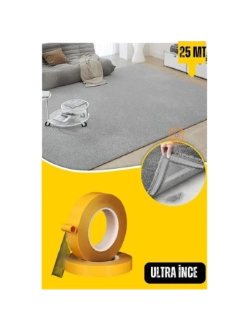 Halı Yapıştırıcı Halı Kaydırmaz Bant  Ultra İnce 25 Metre