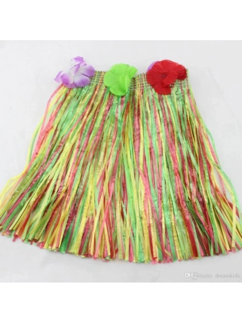 Hawaii Hula Eteği Karışık Renk 40 cm (5047)