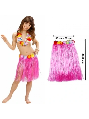Hawaii Hula Eteği Pembe Renk 40 cm (5047)