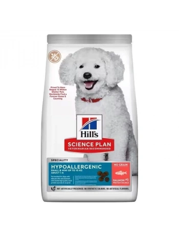 Hills Science Plan Hypoallergenic Somonlu Mini Irk Tahılsız Yetişkin Köpek Maması 1.5 Kg