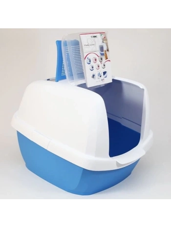İmac Maddy Junior Üstü Açılır Kapalı Kedi Tuvaleti Mavi 57x43x41 Cm