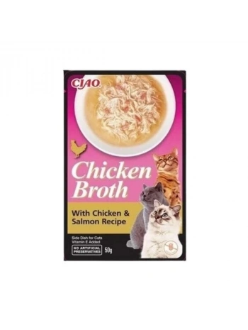 Inaba Ciao Chicken Broth Tavuk Sulu ve Somonlu Kedi Çorbası 50 Gr