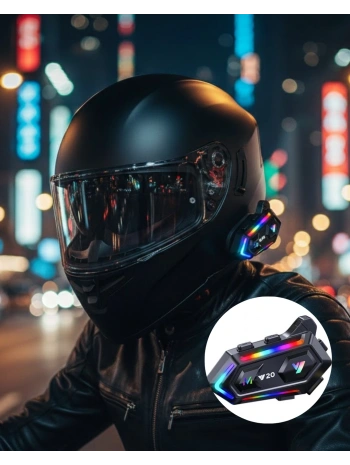 IPX6 Su Geçirmez Intercom 1000m Bağlantı 1000mAh Batarya RGB Işıklı