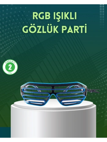 Işıklı LED Gözlük Parti Konser ve Etkinlik Aksesuarı