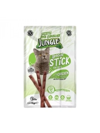 Jungle Tavuklu Stick Kedi Ödülü 3 Adet 5 Gr