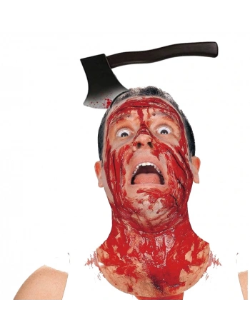 Kafaya Saplanmış Halloween Kanlı Balta Şaka Tacı (5047)