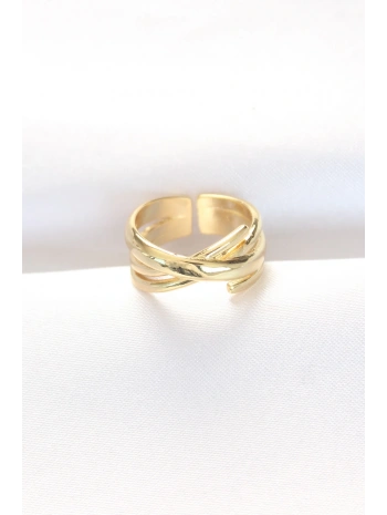 Kalın Gold Renk Ayarlanabilir Yüzük