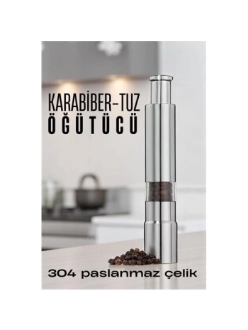 Karabiber Tuz Öğütücü Profesyonel 304 Paslanmaz Çelik Manuel Baharat Değirmeni